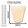 Unfinished Wood Flower Pot Shape Flower Craft up to 46" DIY 24" / 3/4" view 2