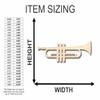 Unfinished Wood Trumpet Shape Music Craft up to 46" DIY 16" / 3/4" view 2