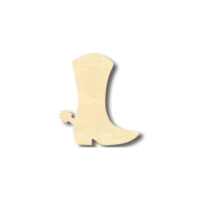 Unfinished Wood Cowboy Boot Shape Western Craft up to 46" DIY 12" / 3/4"