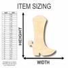 Unfinished Wood Cowboy Boot Shape Western Craft up to 46" DIY 12" / 3/4" view 2