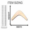 Unfinished Wood Boomerang Wood Shape Craft up to 46" DIY 20" / 3/4" view 2