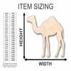 Unfinished Wood Camel Shape Animal Craft up to 46" DIY 12" / 3/4" view 2
