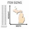 Unfinished Wood Michigan Shape (2 Pieces) State Craft up to 46" DIY 14" / 3/4" view 2