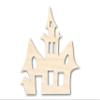 Unfinished Wood Spooky House Shape Craft up to 46" 12" / 3/4" view 1