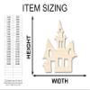 Unfinished Wood Spooky House Shape Craft up to 46" 12" / 3/4" view 2