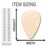 Unfinished Wood Guitar Pick Shape Music Craft up to 46" DIY 12" / 3/4" view 2