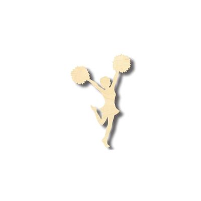 Unfinished Wood Cheerleader Shape Girl's Room Decor DIY Craft up to 46" DIY 20" / 3/4"