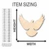 Unfinished Wood Flying Dove Shape Bird Wildlife Craft up to 46" DIY 24" / 3/4" view 2