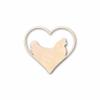 Unfinished Wood Chicken Heart Silhouette Craft up to 46" DIY 42" / 3/4" view 1