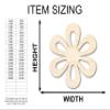 Unfinished Wood Daisy Shape Flower Craft up to 46" DIY 20" / 3/4" view 2