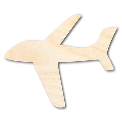 Unfinished Wood Airplane Shape | Craft Cutout | Up to 36" 12" / 3/4"