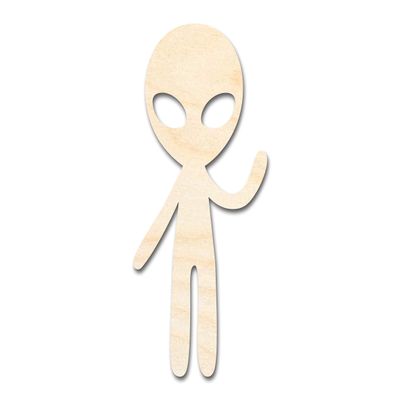 Unfinished Wood Alien Greetings Shape Craft up to 46" 42" / 3/4"