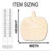 Unfinished Wood Pumpkin Silhouette Craft up to 46" DIY 20" / 3/4" view 3