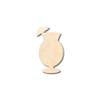 Unfinished Wood Fruity Drink Glass Shape Craft up to 46" DIY 30" / 3/4" view 1