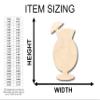 Unfinished Wood Fruity Drink Glass Shape Craft up to 46" DIY 30" / 3/4" view 2