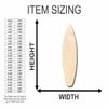 Unfinished Wood Surfboard Shape Surfing Ocean Beach Nursery Craft up to 46" DIY 12" / 3/4" view 2