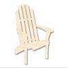 Unfinished Wood Adirondack Chair Shape | Summer | Beach | Craft Cutout | up to 46" DIY 20" / 3/4" view 1