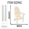 Unfinished Wood Adirondack Chair Shape | Summer | Beach | Craft Cutout | up to 46" DIY 20" / 3/4" view 2