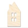 Unfinished Wood House Window Silhouette Shape | DIY Craft Cutout | Up to 36" 12" / 3/4" view 1
