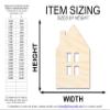 Unfinished Wood House Window Silhouette Shape | DIY Craft Cutout | Up to 36" 12" / 3/4" view 2