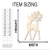 Unfinished Wood Reindeer Shape Craft up to 46" DIY 12" / 3/4" view 2