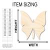 Unfinished Wood Butterfly Silhouette Animal Craft up to 46" DIY 20" / 3/4" view 2
