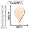 Unfinished Wood Hot Air Balloon Shape Craft up to 46" DIY 14" / 3/4" view 2