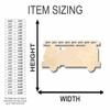 Unfinished Wood Fire Truck Shape Firefighter Craft up to 46" DIY 12" / 3/4" view 2