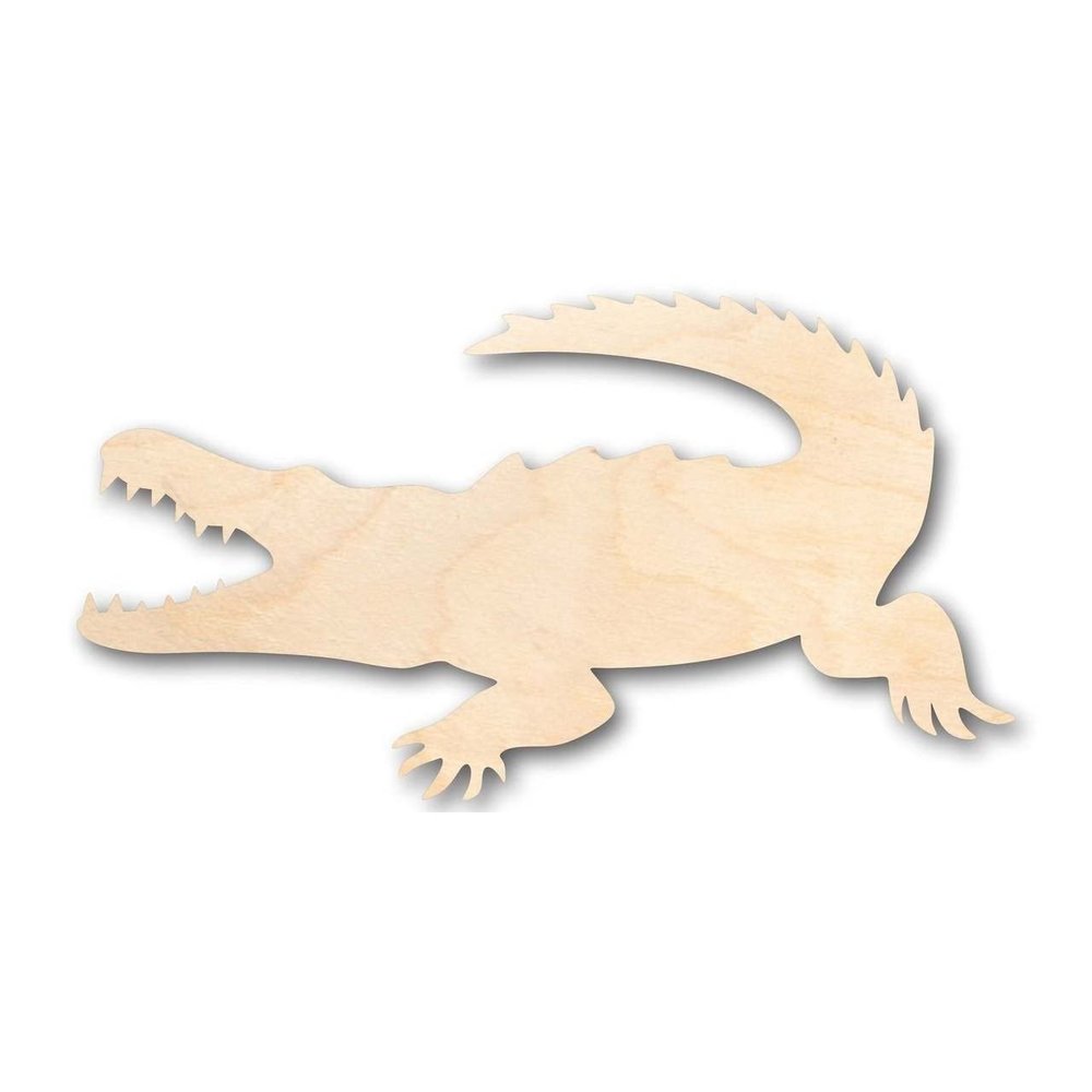 Unfinished Wood Crocodile Shape Animal Craft up to 46" DIY 42" / 3/4"