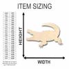 Unfinished Wood Crocodile Shape Animal Craft up to 46" DIY 42" / 3/4" view 2