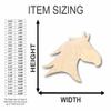 Unfinished Wood Horse Head Shape Farm Ranch Animal Craft up to 46" DIY 12" / 3/4" view 2