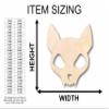Unfinished Wood Cat Skull Silhouette Craft up to 46" DIY 20" / 3/4" view 2