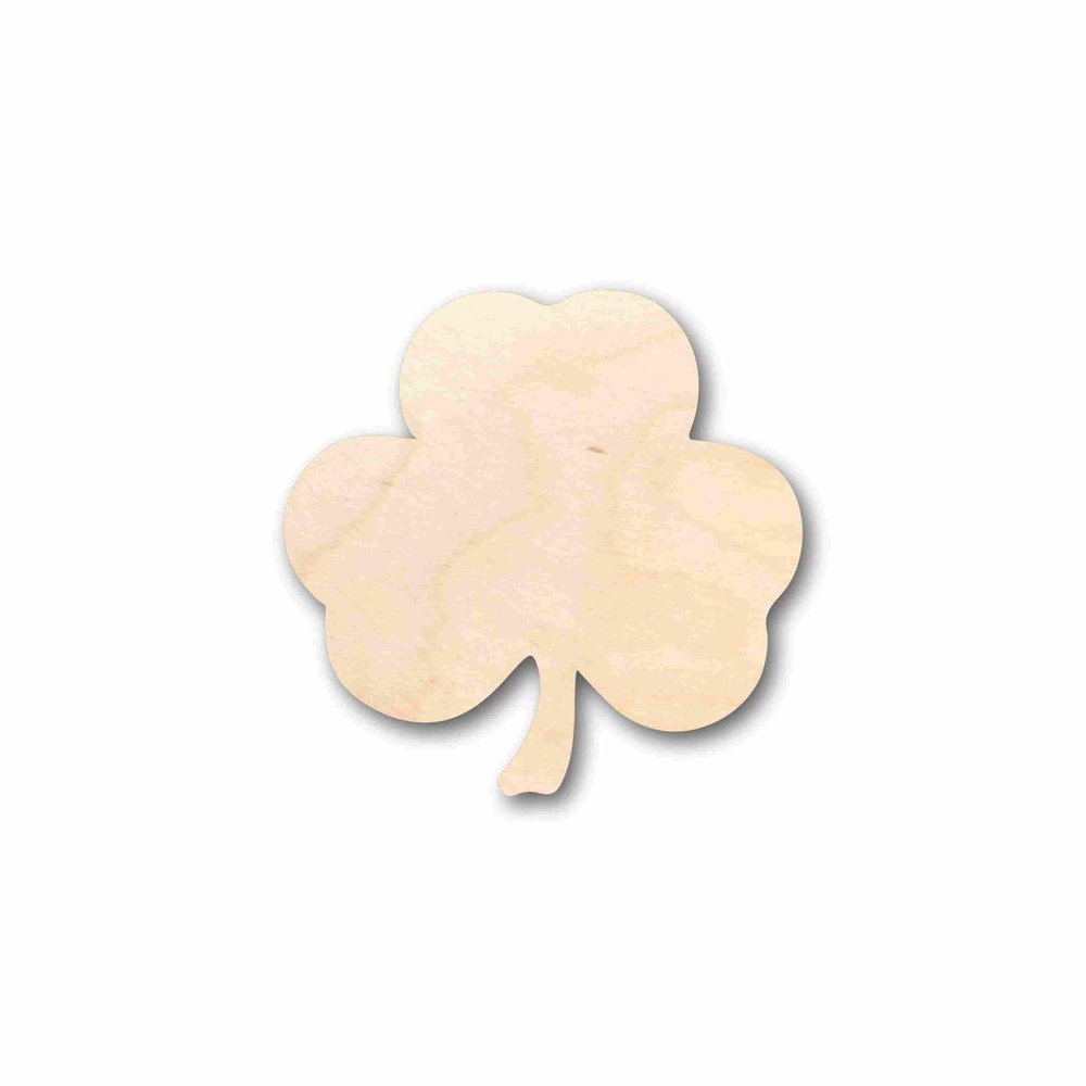 Unfinished Wood 3 Leaf Clover Silhouette Craft up to 46" DIY 20" / 3/4"