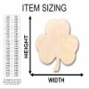 Unfinished Wood 3 Leaf Clover Silhouette Craft up to 46" DIY 20" / 3/4" view 2