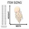 Unfinished Wood Jellyfish Jelly Fish Silhouette Craft up to 46" DIY 20" / 3/4" view 2