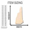 Unfinished Wood New Hampshire Shape State Craft up to 46" DIY 42" / 3/4" view 2