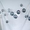 Unfinished Wood Peace Sign Symbol Shape Craft up to 46" DIY 20" / 3/4" view 3