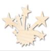 Unfinished Wood Fireworks Shape Craft up to 46" 20" / 3/4" view 1