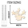 Unfinished Wood Fireworks Shape Craft up to 46" 20" / 3/4" view 2