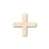 Unfinished Wood Plus Sign Symbol Math School Craft up to 46" DIY 12" / 3/4" view 1