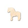 Unfinished Wood Norwegian Fjord Dala Horse Shape Craft up to 46" DIY 14" / 3/4" view 1