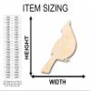 Unfinished Wood Cardinal Bird Silhouette Craft up to 46" DIY 42" / 3/4" view 2