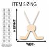 Unfinished Wood Goalie Hockey Sticks Pair with Puck Silhouette Craft up to 46" DIY 30" / 3/4" view 2
