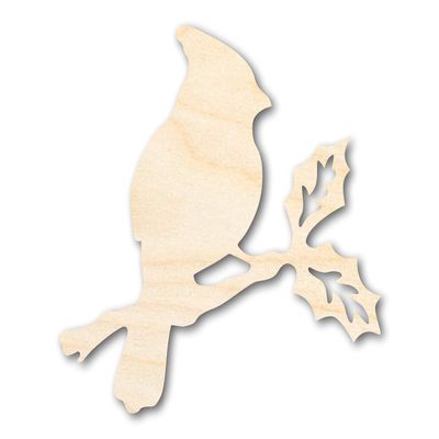 Unfinished Wood Bird on Branch Shape Craft up to 46" 20" / 3/4"