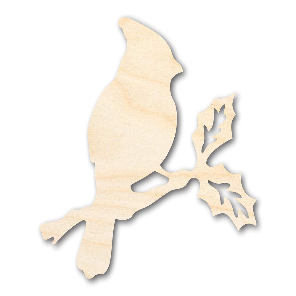 Unfinished Wood Bird on Branch Shape Craft up to 46" 20" / 3/4"