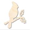Unfinished Wood Bird on Branch Shape Craft up to 46" 20" / 3/4" view 1