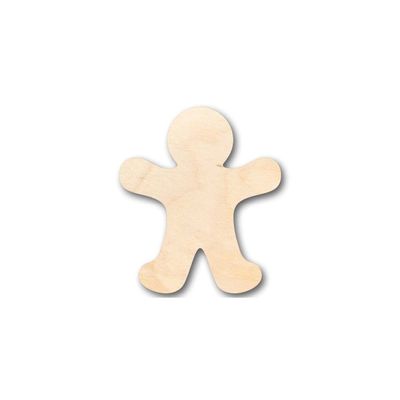 Unfinished Wood Gingerbread Man Shape Candy Holiday Craft up to 46" DIY 20" / 3/4"