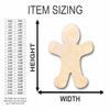 Unfinished Wood Gingerbread Man Shape Candy Holiday Craft up to 46" DIY 20" / 3/4" view 2