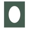 CountryArtHouse Hunter Green Acid Free 18x24 Oval Picture Frame Mat with White Core Bevel Cut for 13x19 Pictures - Fits 18x24 Frame - Pack of 1 Matboard Show Kit with Acid Free Backing & Clear Bag view 3