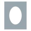 CountryArtHouse Metallic Silver Acid Free 8.5x11 Oval Picture Frame Mat with White Core Bevel Cut for 7x9 Pictures - Fits 8.5x11 Frame - Pack of 1 Matboard Show Kit with Acid Free Backing & Clear Bag view 3